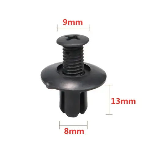 5/100pcs 8mm Plastic Rivets Fasteners Screw Car Bumper Fender Black Rivet Car Fastener Clips for Toyota Focus Kia Nissan Yamaha - Image 4