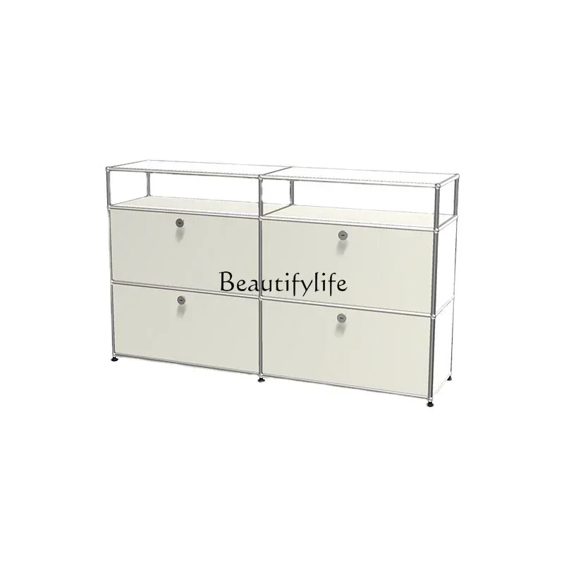 

Antique Style Stainless Steel Module TV Cabinet Storage Multi-Functional Light Luxury Storage