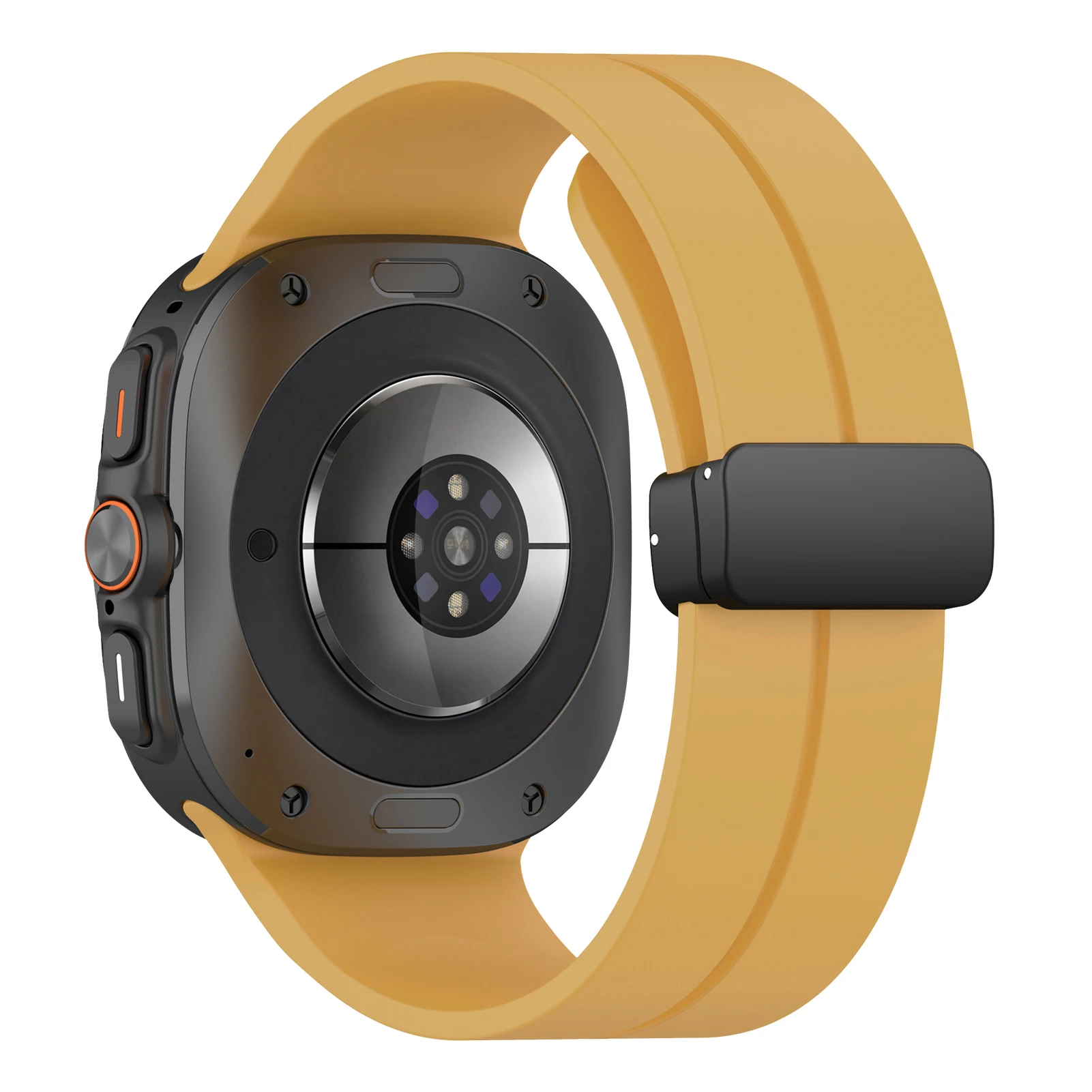 Enhanced Silicone Magnetic Buckle Band for Smartwatches - No Gaps Design