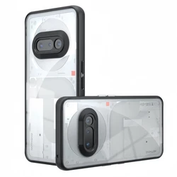Matte Clear Acrylic Magnetic Anti - Fall Protective Back Cover and Bumper Case for Nothing Phone (4a) (WHITE)
