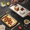 Thick Rectangular Tray Stainless Steel Food Storage Trays Sushi BBQ Flat Bottom Shallow Dishes Fruit Vegetable Plate Baking Pan 2