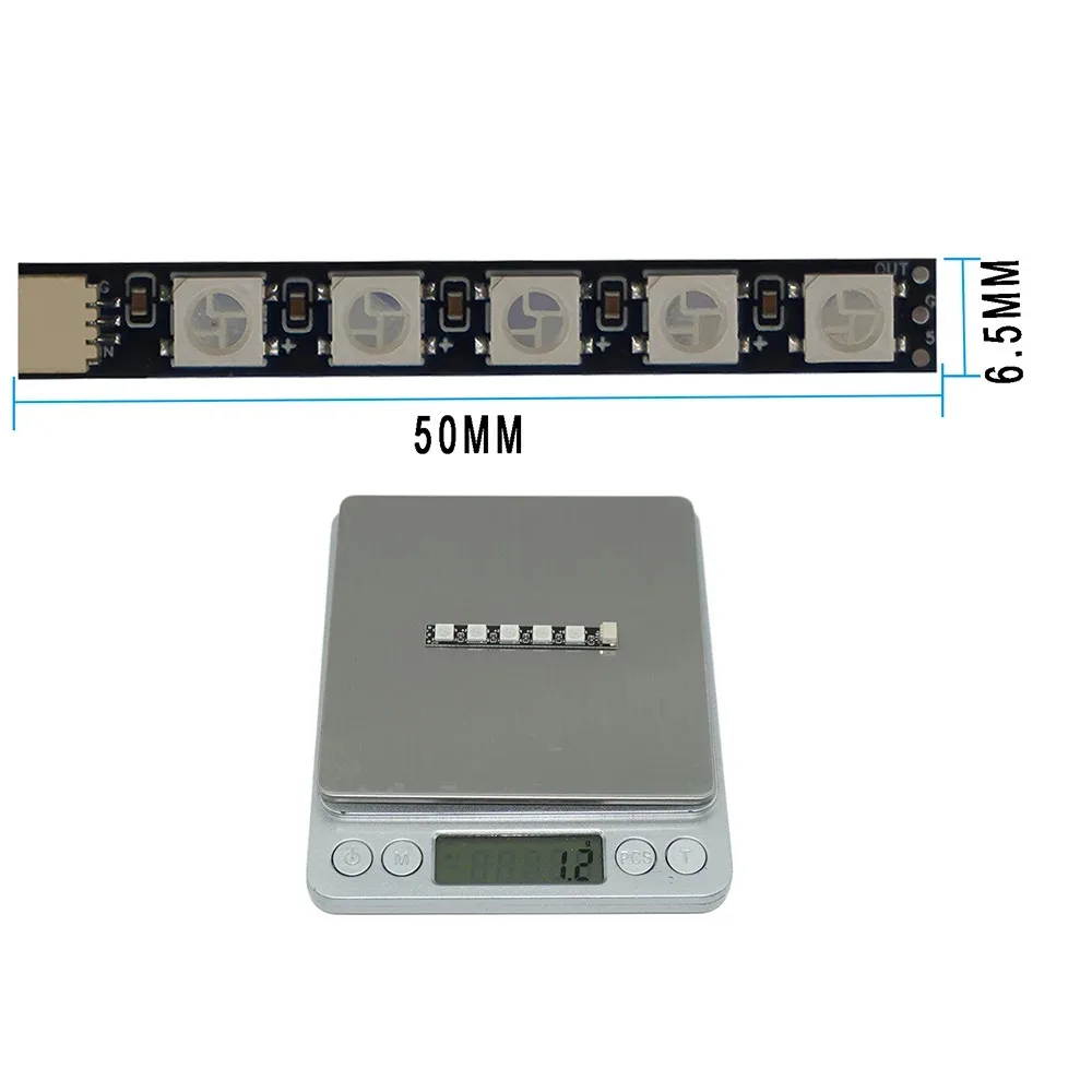Bandes lumineuses LED programmables WS2812B pour drone FPV - Lot de 4