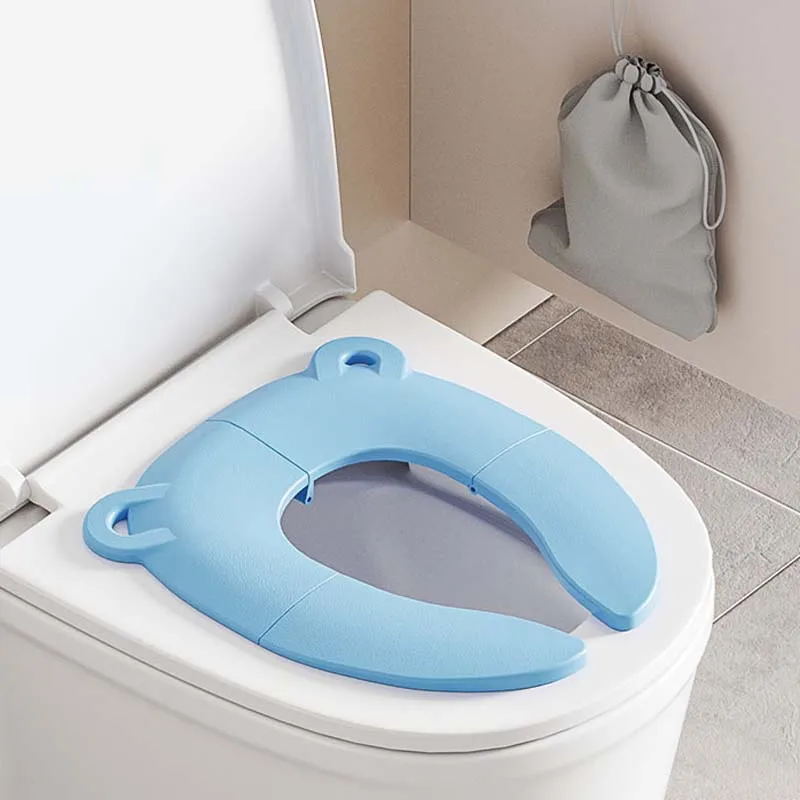 Baby Cartoon Travel Folding Potty Seat Toddler Portable Toilet Training Seat Children Urinal Cushion Children Pot Chair Pad /mat portable urinal child toilet