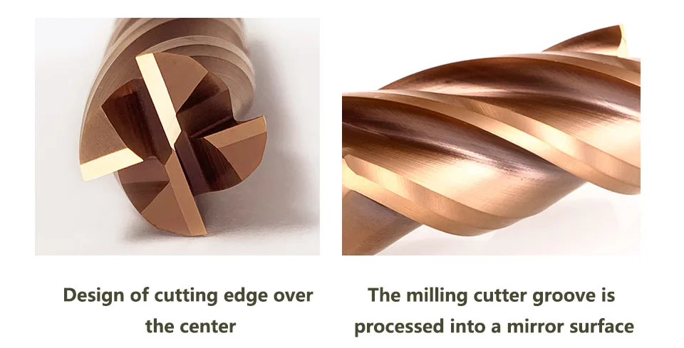 HRC60 Hartmetall-Schaftfräser, Durchmesser 1,1 mm ~ 7,9 mm, 4 Nuten, Wolfram-Maschinen-Schneidwerkzeug, CNC-Beschichtung, Metallgesicht, quadratischer Bit – Detail 4