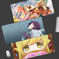 Monogatari Series Non-slip Lockedge PC Gaming Mouse Pad Gamer Desk Mats Keyboard Pad Mause Pad Muismat 1
