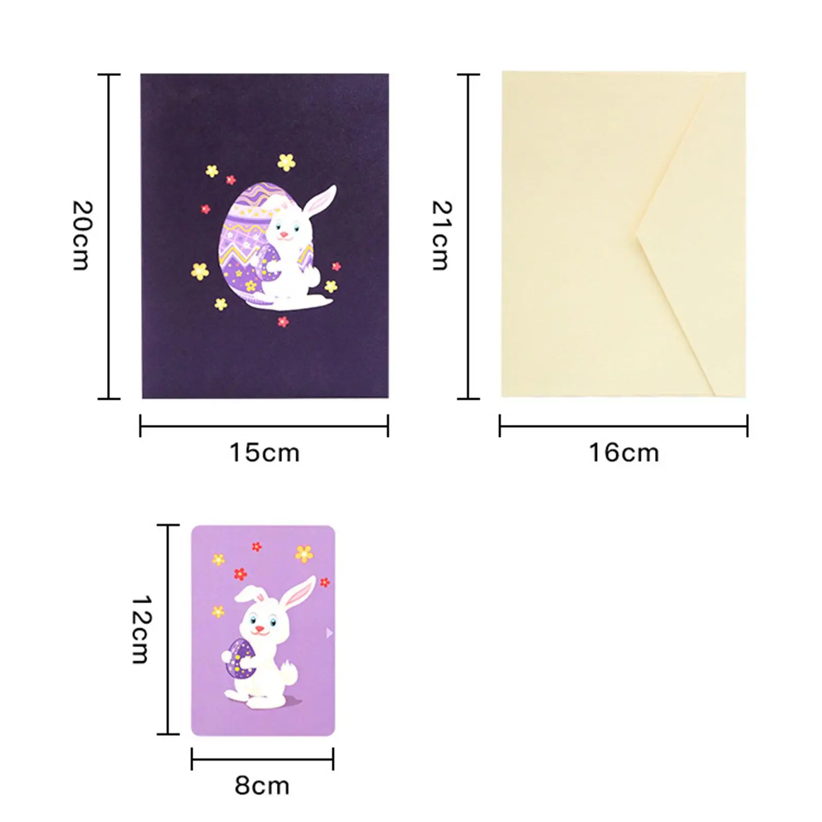 Easter Greeting Card Graduation Card Cute Spring 3D Greeting Cards for Festival Easter Celebration Events Grandson Granddaughter