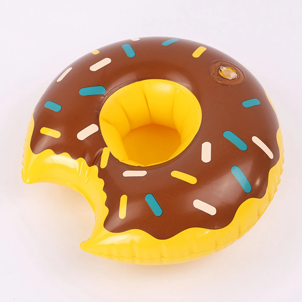 Portable Inflatable PVC Donut Cup Holder for Pool Party