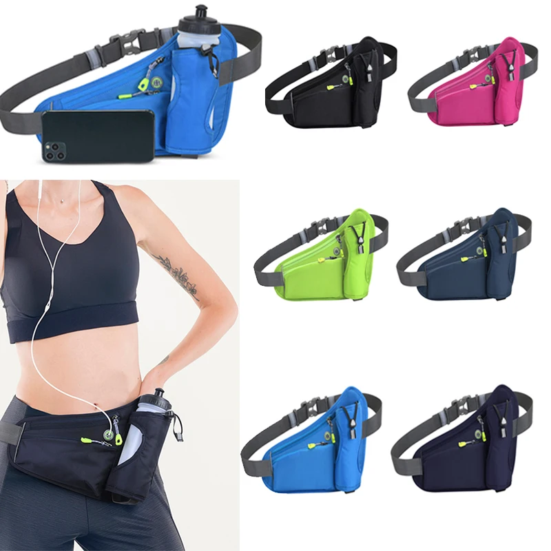 Running Waist Bags Water Bottle Holder Outdoor Camping Hiking Fitness Men Women Bicycle Cycling Belt Sports Fanny Packs running waist bag waist bag