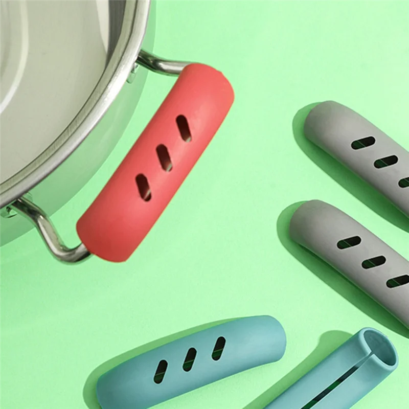 Durable Silicone Pot Handle Anti-Scalding Cover Iron Pan Frying Pan Ear Anti-Scalding Handle Gloves Heat-Resistant Gloves
