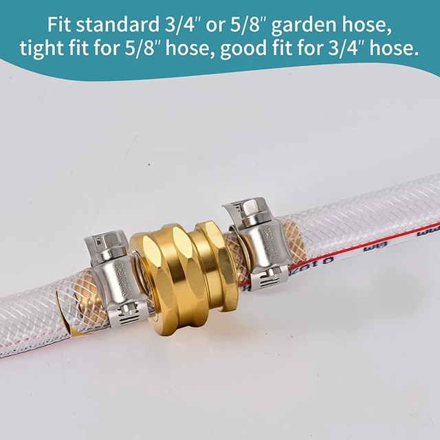 Promóció! Kerti Tömlőjavító Készlet, Alumínium Víztömlő Javító Készlet Tömlőcsatlakozók, Bilincsekkel 5/8 Hüvelykes Vagy 3/4 Tömlővel - Image 4