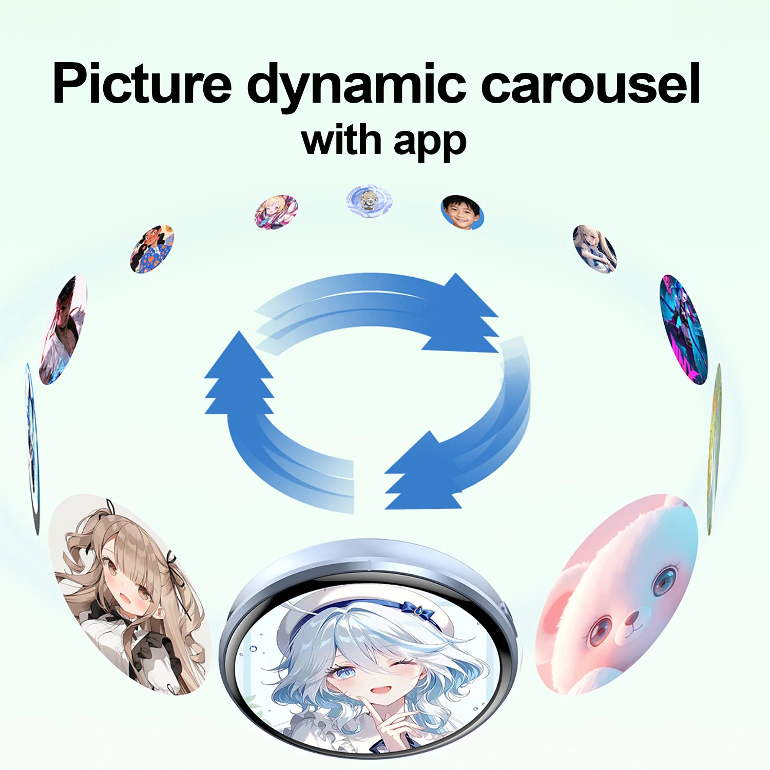 Animated DIY Digital Display Badge with Customizable Images and Phone App Control