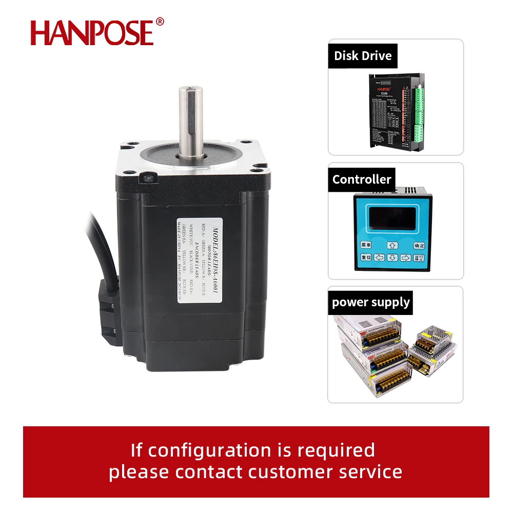 Nema 34 5.0A 6N.m 클로즈드 루프 스테퍼 모터 키트 서보 드라이버 CL86 + 86EH98A5001 2상 스테퍼 모터