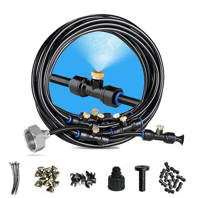 

Water Mister Misting System For Cooling Outdoor Fine Misting And Cooling Atomization Set Suitable For Backyards Trampolines