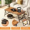 Coffee Table, No Assembly Low Coffee Table, Floor Table Desk for Sitting on The Floor, Portable Floor Table for Living Room 5