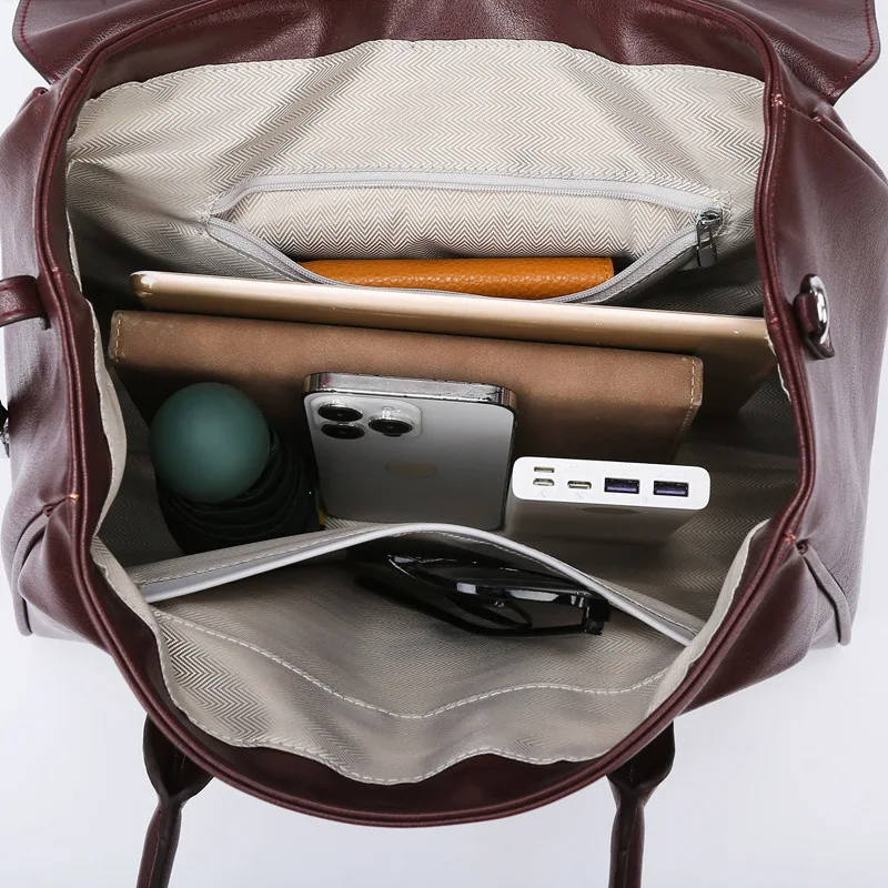 Large Capacity PU Simplicity Women's Tote Bags Hasp Sewing Thread Crossbody Bags 2024 New Leisure Trend Bolsas Femininas