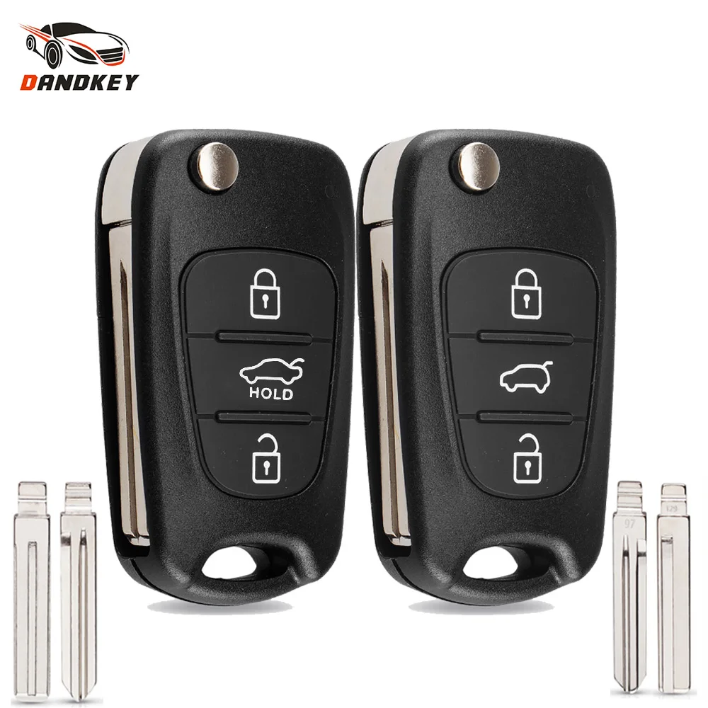 Flip Car Remote Key Case Fob Shell For Hyundai I20 I30 IX35 I35 Solaris RIO For Kia K5 Verna Picanto Sportage Dandkey key case car key shell key shell