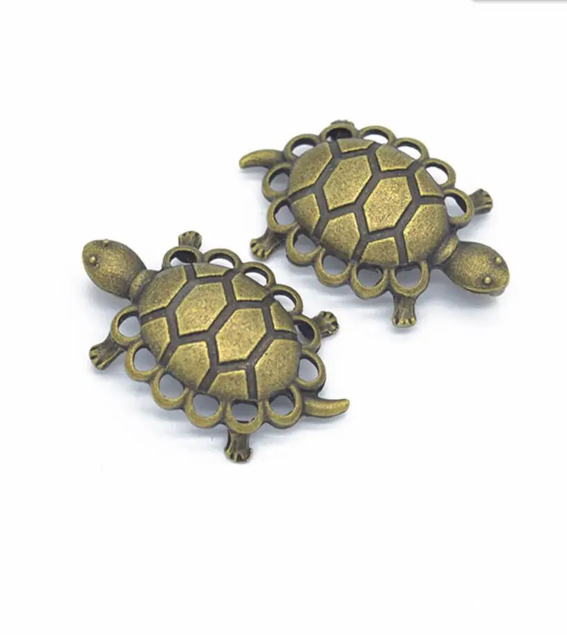 20pcs 39x25mm Charms Sea Turtle DIY Jewelry Findings 2 Colors Sea Turtle Charms F0380