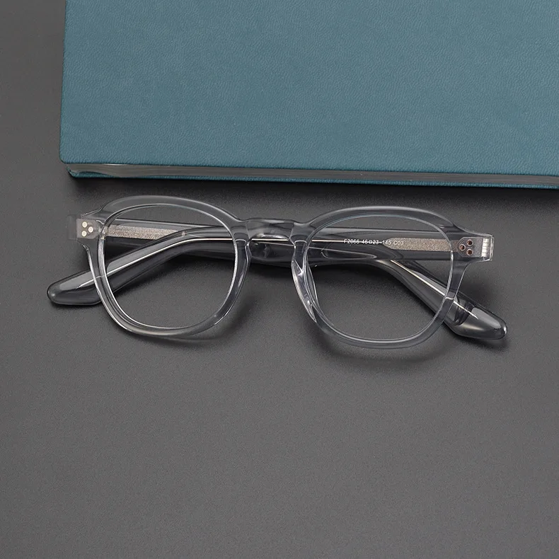 ❤️ 日本製 ACETATE メガネ フレーム FDR ビンテージ 黒色 人気美品 スペシャルプライス]異素材コンビネーションフレーム/CLASSIC