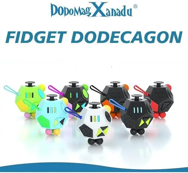 Fidget Dodecagon 12 Side Fidget Toy Cube Stress and Anxiety Reliever Anti Depression Cube Children Adults