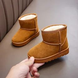 Children's Waterproof Winter Boots - Warm and Stylish Anti-Slip Footwear - 24(15cm) (Brown A)