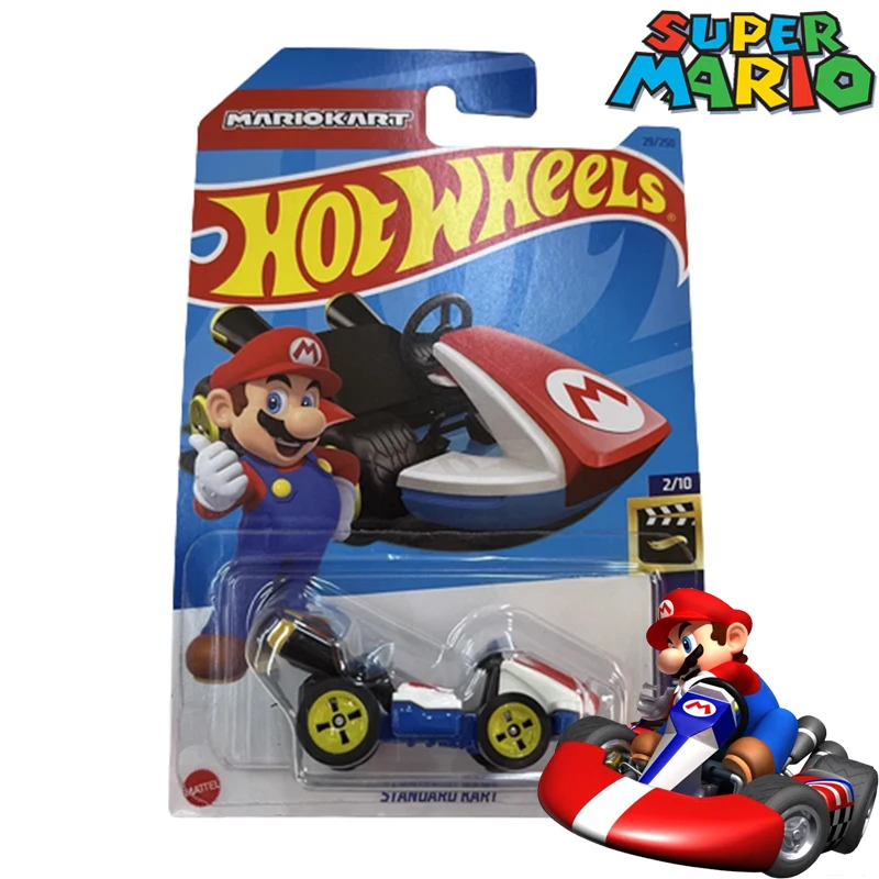 Hot Wheels Super Mario Bros Car Toy Anime Bambini Auto Race Sport Car 1:64 Lega Diecast Model Toy Cartoon Kids Birthday Gift