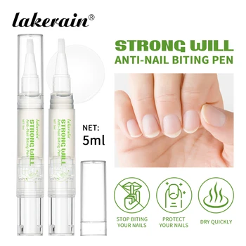 Lakerain Penna anti-mordere le unghie Forte amaro Proteggi le unghie Applicare rapidamente gli ingredienti sicuri Strumento per la cura della penna per unghie idratante naturale