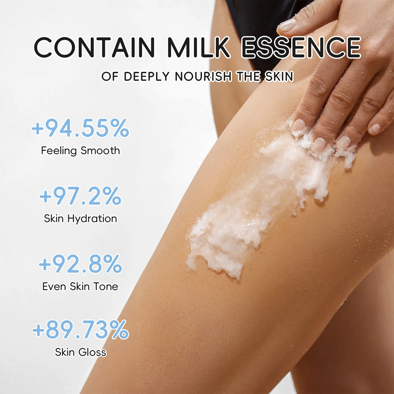 LAIKOU Milk Body Facial Scrub  Cream Lotion Moisturizing Deep Cleansing Gentle Tender Face Exfoliation Skin Care Product