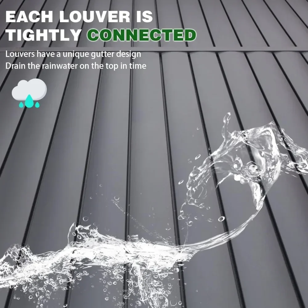 A Louvered Pergola 10x20 with Adjustable Louvered Roof 4