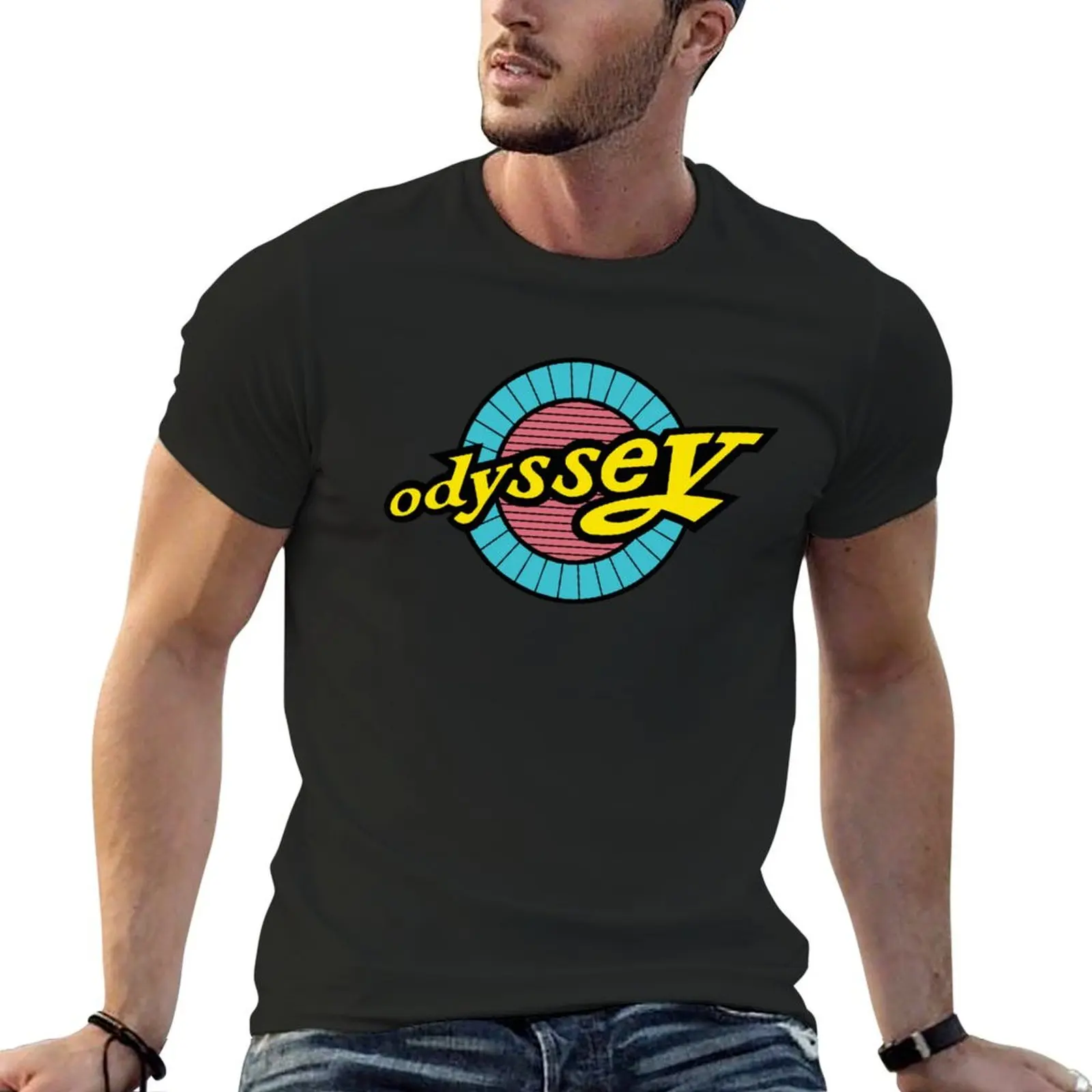 Odyssey BMX Blue & Yellow Animal Print T-Shirt - New Edition, Big and Tall Men's Collection
