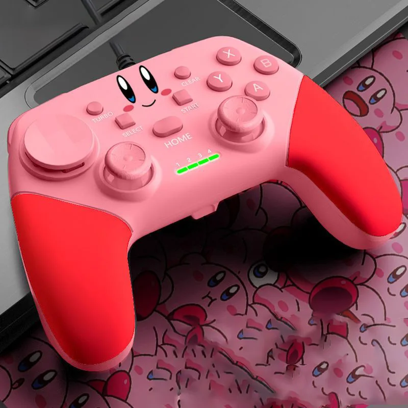 

Kawaii Kirby Cartoon Pc Television Steam Usb Wired Gamepad Driver Free Compatible with Multiple Platforms Digital Accessories