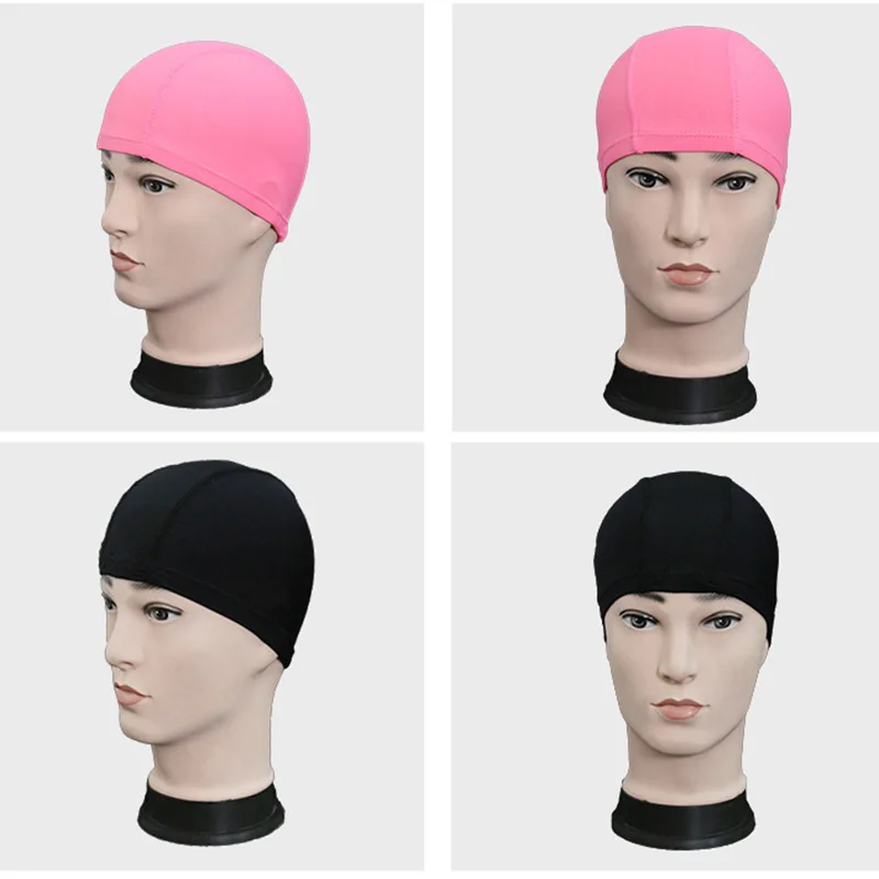 2PCS Free Size Swimming Caps For Men Women Elastic Nylon Ear Protection Long Hair Swimming Pool Hat Ultrathin Bathing Caps 4