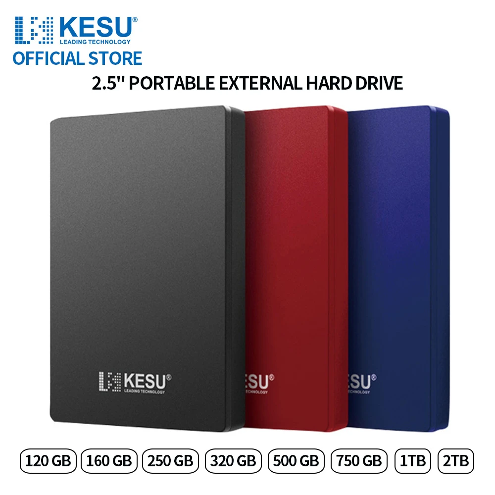KESU Disco duro externo portátil para PS4 y One, 2,5", USB 3.0, 120gb, 160gb, 250gb, 320gb, 500gb, 750gb,1TB, 2T, HDD|Discos duros externos| - AliExpress