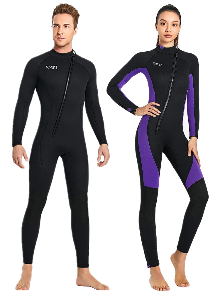 3MM Neoprene Wetsuit Men Women One-Piece Suits Keep Warm Surf Scuba Diving Suit Fishing Spearfishing Kitesurf diving suits