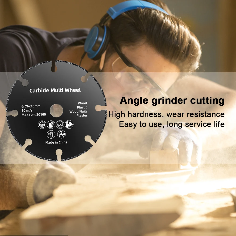 76MM/2.99INCH Cut Off Wheels Metal and Stainless Steel Cutting Wheel Rebar Stainless Steel Iron Grinding Disc for Angle Grinder