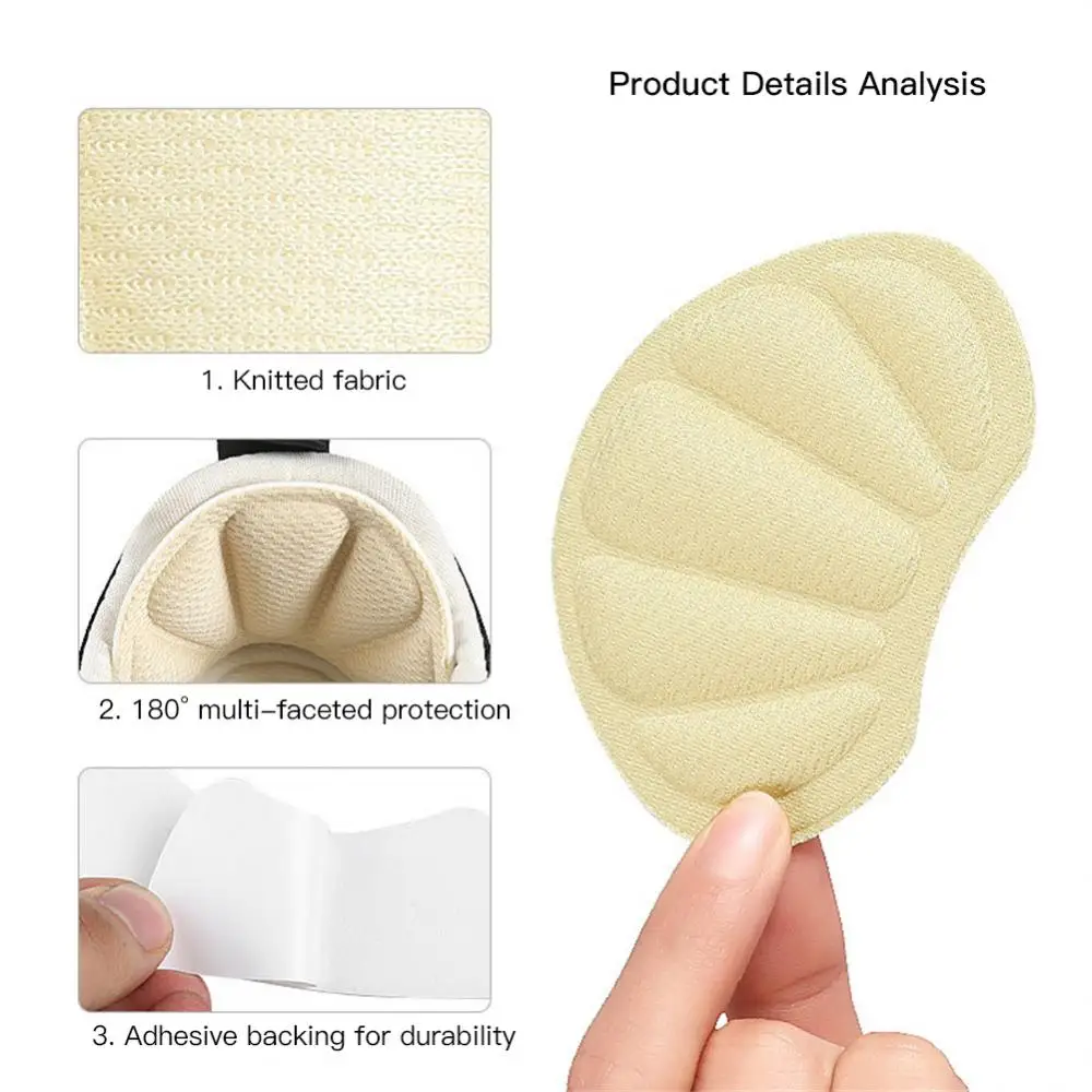 2Pcs/Set Insoles Patch Heel Pads For Sneakers Running Shoes Anti Wear Invisible Heel Stickers Adjustable Size Back Sticker