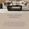 Large 2 Tier Contemporary Rectangle Wooden Center Coffee Table with Shelf Storage for Living Room in Refined Black Finish 3