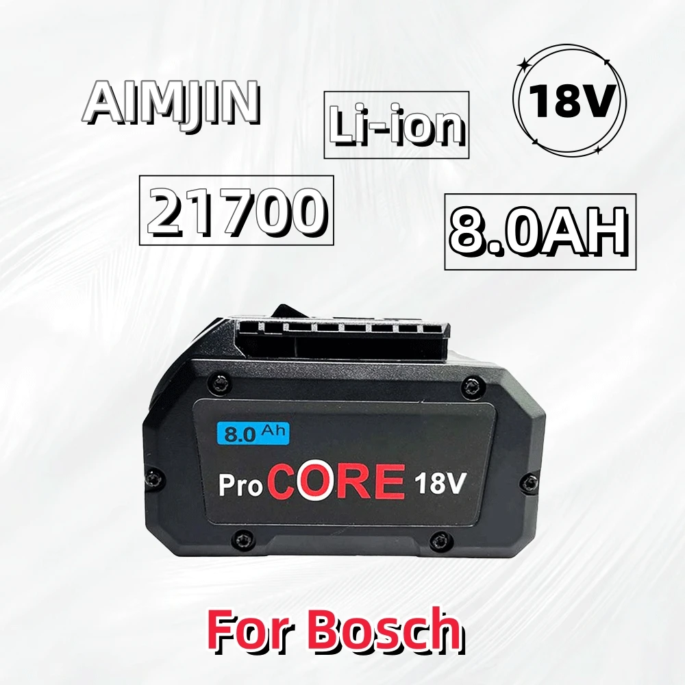 

18V ProCORE 8000mAh for Bosch 18V Cordless Tool BAT609 BAT618 GBA18V80 21900 Replacement Battery - 21700 Electric Cell