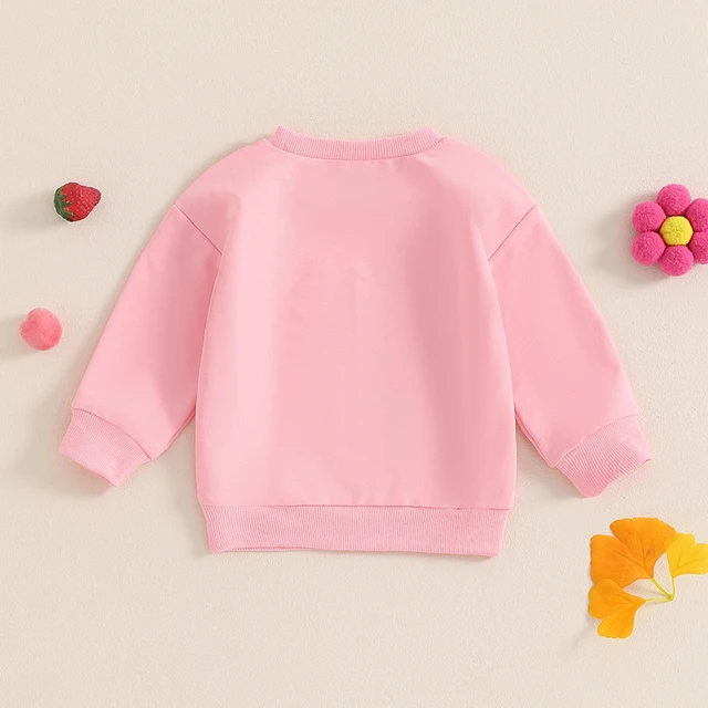 2024-05-27 Lioraitiin Autumn Sweatshirts for Girls Long Sleeve Crewneck Letter Embroidery Loose Fit Pullover Tops 3