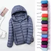 Plus Size Thin Light Down Jacket Women 2023 Autumn Winter Slim Short Hooded Warm White Duck Down Coat Women Outerwear Streetwear 1