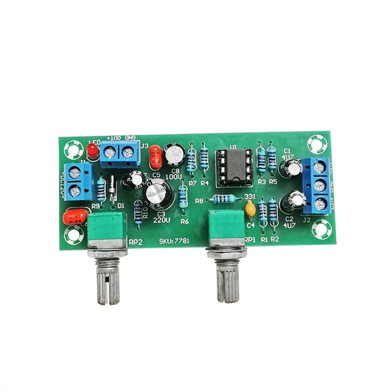 High-precision Single Supply Low Pass Filter Board Subwoofer Preamp Board 2.1 Channel DC 10-24v 22hz-300hz audio amplifier board,pre amplifier,low pass filter