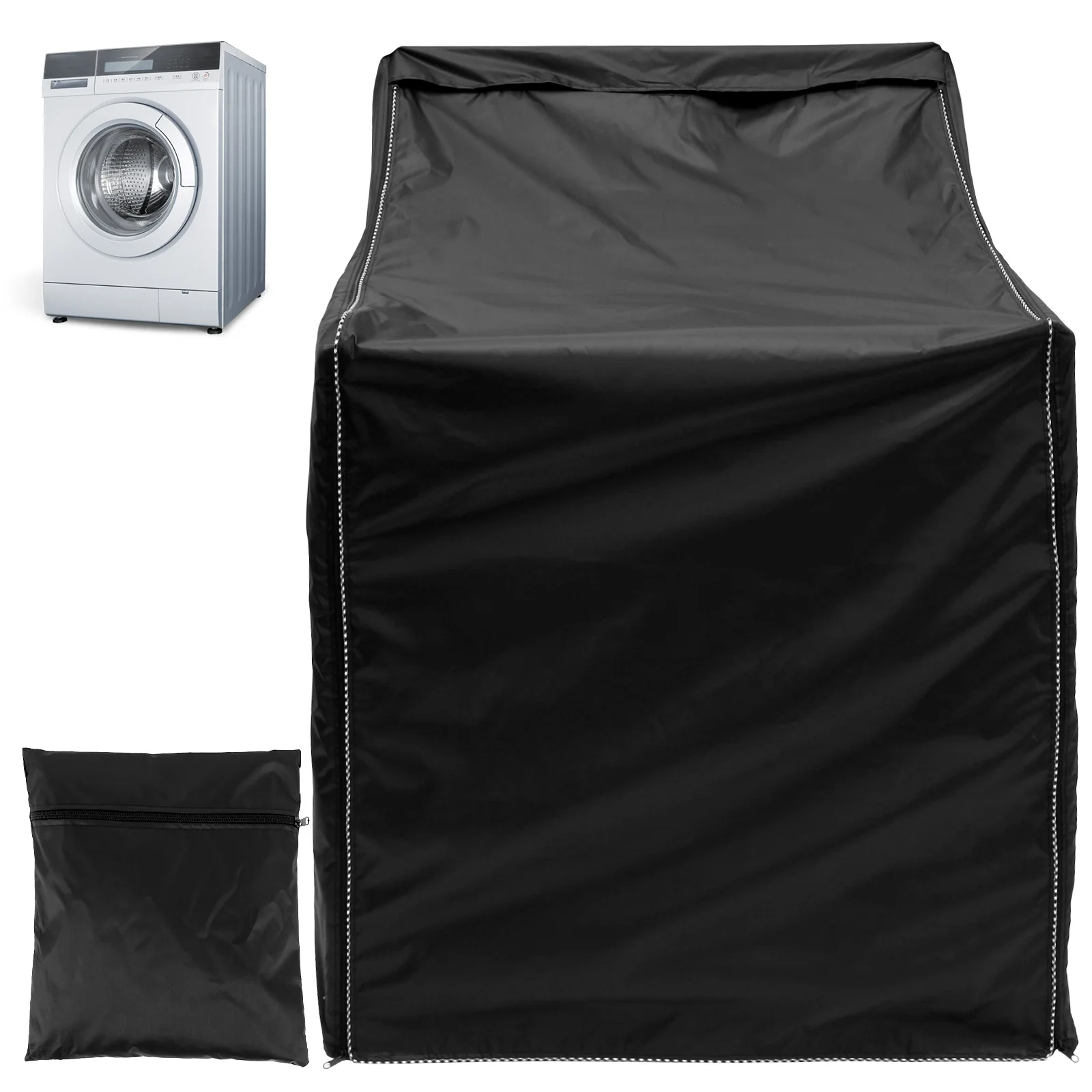 Thick Washing Machine Cover for Top Load and Front Load, Washer Dryer Cover  Waterproof and Dustproof with Smooth Zipper