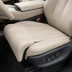 Luxury Car Seat Cushion with Extended Leg Rest and Fatigue Relief Padding (Beige)
