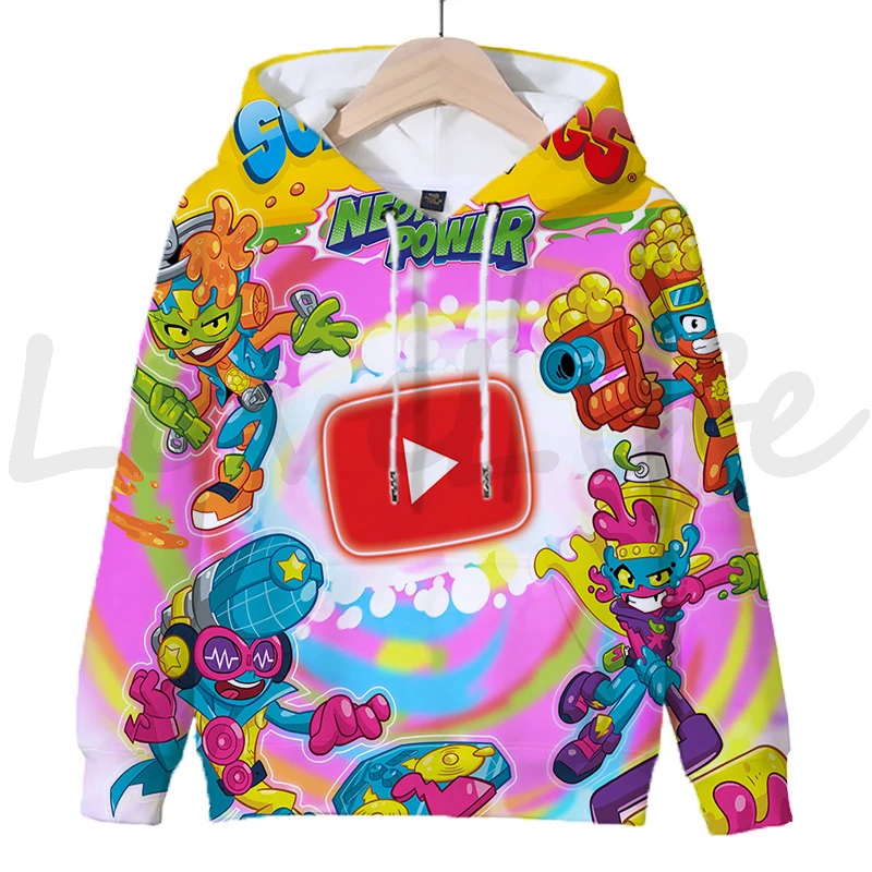 Hoodies superzings serie 11 kapucnis pulóverek 3D Gúnyrajz tops Köntös fiúknak lányok superthings children's sweatshirts gyerekeknek ruhák