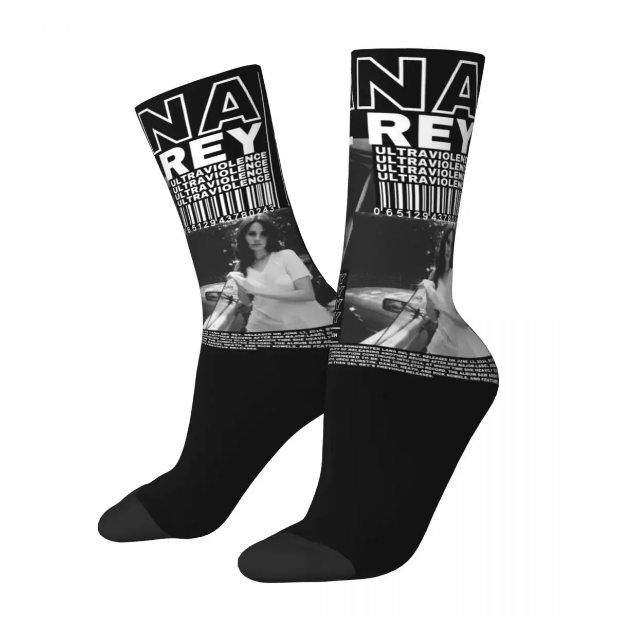 

Hip-Hop LANA DEL REY Football Novelty Street Style Socks Basketball Socks for Unisex Breathable