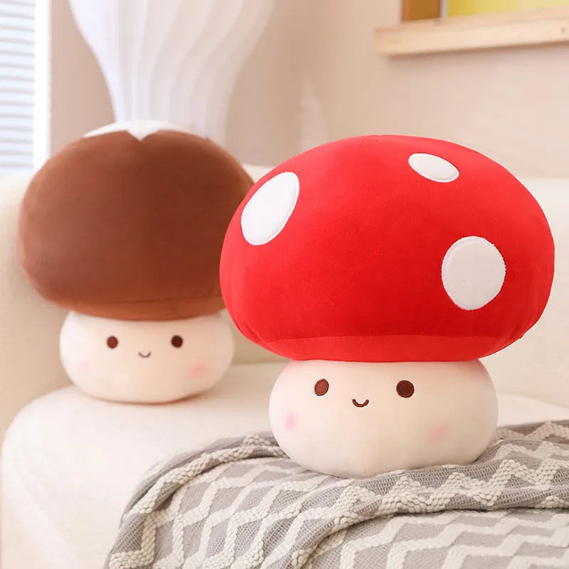 Peluche mignonne et douce de 23cm pour fille, plante réaliste, style  shiitake kawaii, jouet pour enfant, cadeau déco - AliExpress