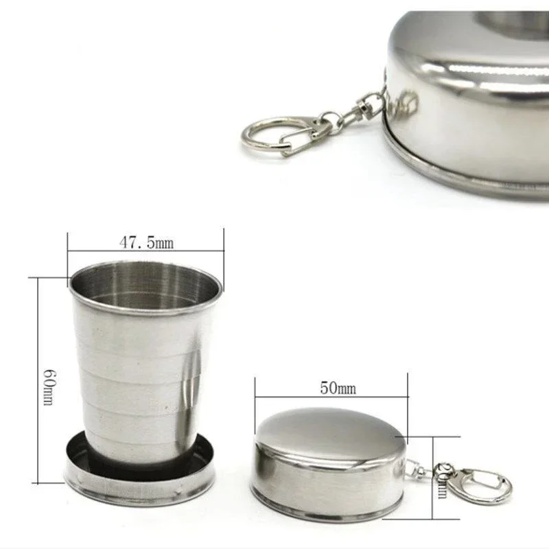 Collapsible Stainless Steel Cup for Camping and Outdoor Use