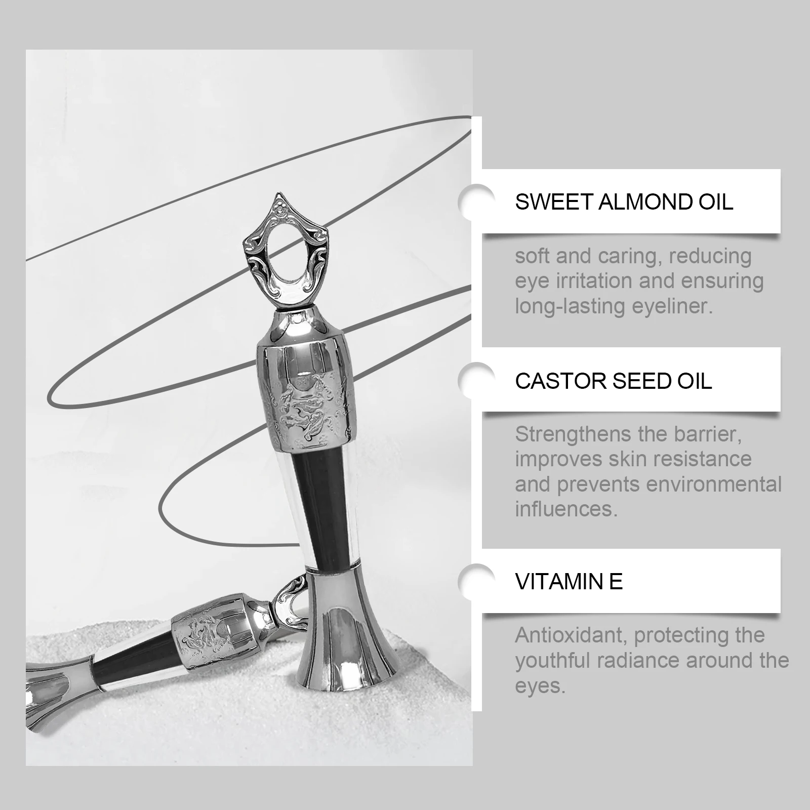 Black Color Liquid Eyeliner Pencil Long-Lasting Natural Smooth Durable Non-Fading Beauty Make-Up Tool Cosmetics Eye Shadow Stick