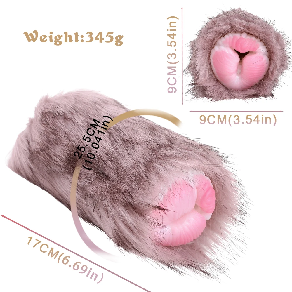 GEEBA Fantasy Dog Shaped Male Masturbator with Lifelike Vagina Texture Manual Male Furry Stroker For Men Reusable Handy Sex Toys