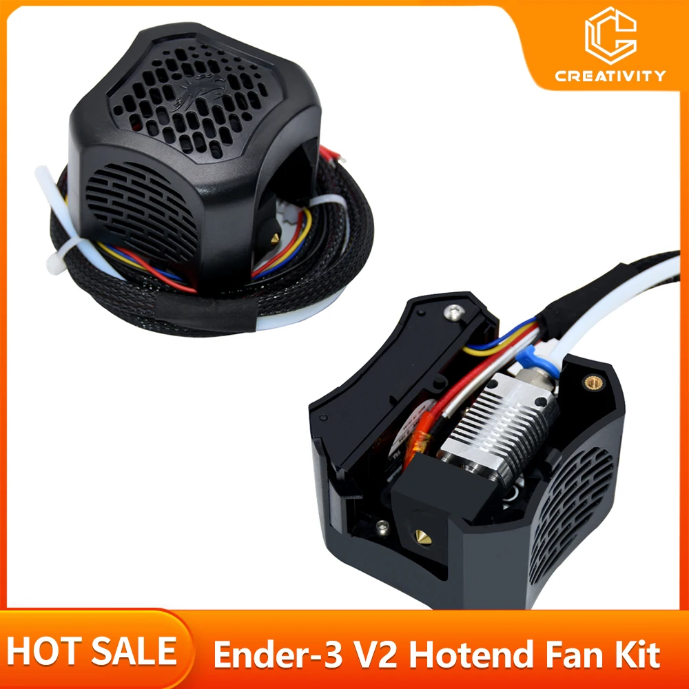 Ender 3 V2 Hotend 24V Full Assembled Extruder Cooling Fan Kit with Silicone Cover For Ender-3 V2 3D Printer Parts Hotend Kit