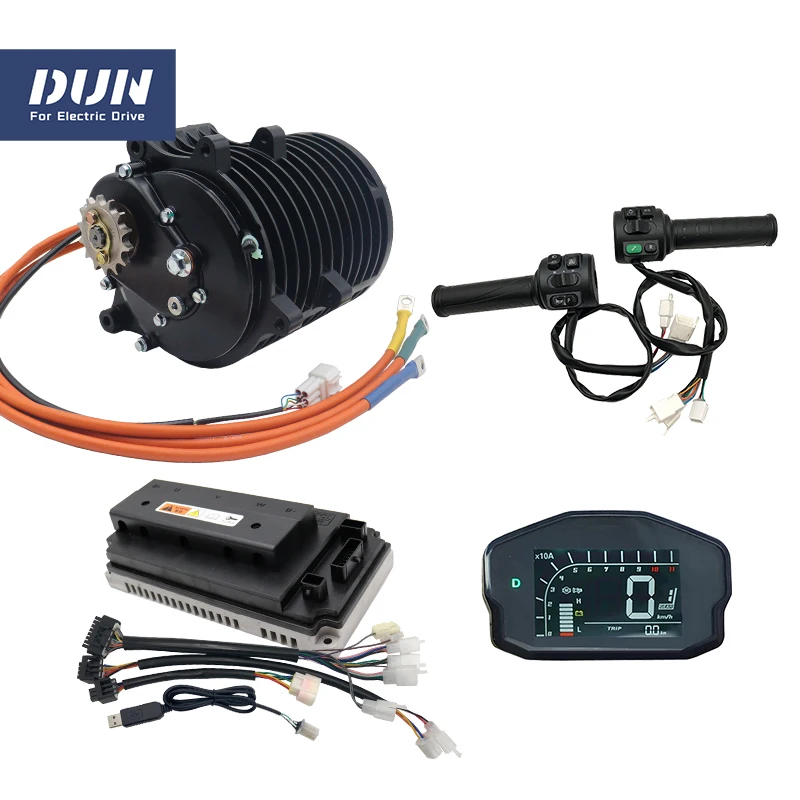 

QS138 3000W V3 70H PMSM BLDC Mid-Drive Motor With EM-150 DKD Display and T08 Throttle For Dirtybike Moped Motorcycle